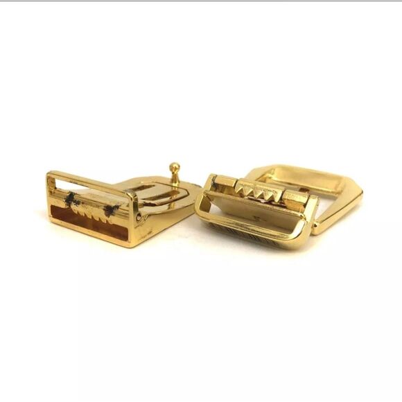 Burberry Logo Gold Tone Belt Buckle 2 Set - Picture 5 of 8